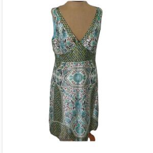 Nicole Miller Scarf Print Silk Retro Y2K Shift Dress